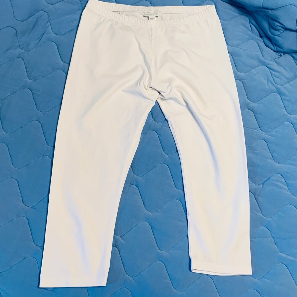 J Jill White Stretch Capris Leggings Size M